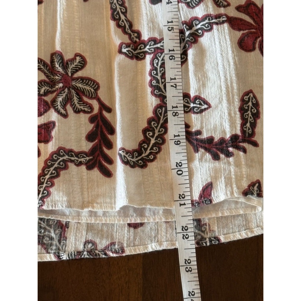 Joie Mika Sleeveless Floral Blouse Size XS - Beige, Rust & Black Print | Designe - Picture 3 of 4